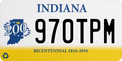 IN license plate 970TPM