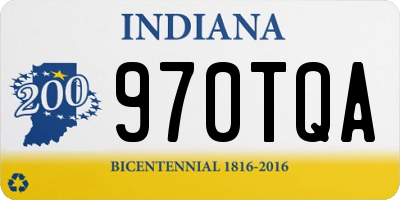 IN license plate 970TQA