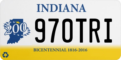 IN license plate 970TRI
