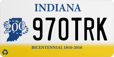 IN license plate 970TRK