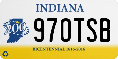 IN license plate 970TSB