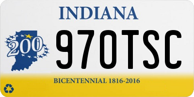 IN license plate 970TSC