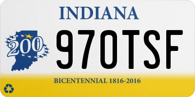 IN license plate 970TSF