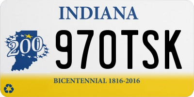 IN license plate 970TSK