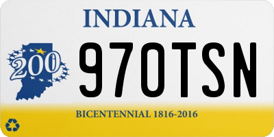 IN license plate 970TSN