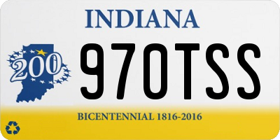 IN license plate 970TSS