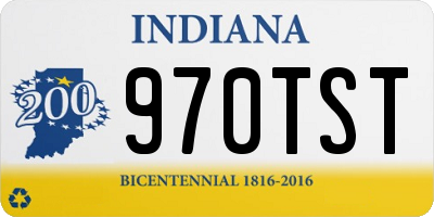 IN license plate 970TST