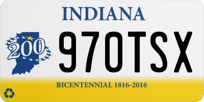 IN license plate 970TSX