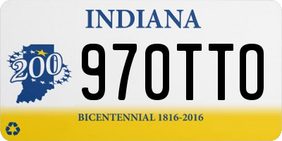 IN license plate 970TTO