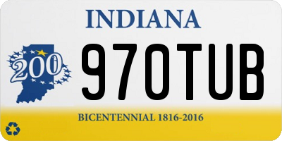IN license plate 970TUB