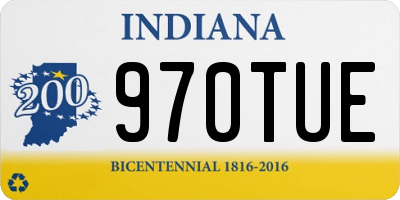 IN license plate 970TUE
