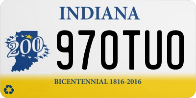 IN license plate 970TUO