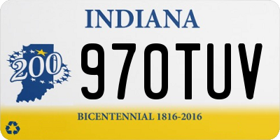 IN license plate 970TUV