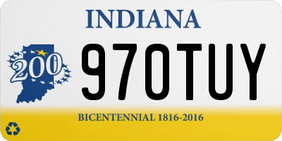 IN license plate 970TUY
