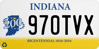 IN license plate 970TVX