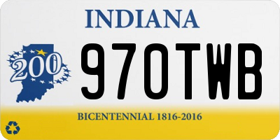 IN license plate 970TWB