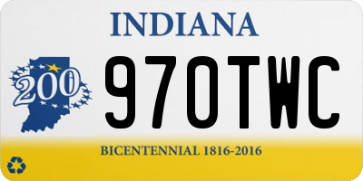 IN license plate 970TWC
