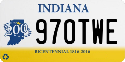 IN license plate 970TWE