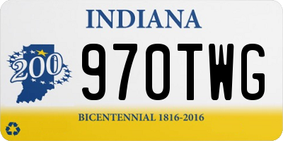IN license plate 970TWG