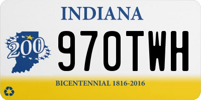 IN license plate 970TWH