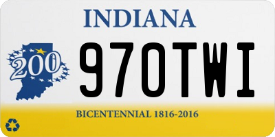 IN license plate 970TWI
