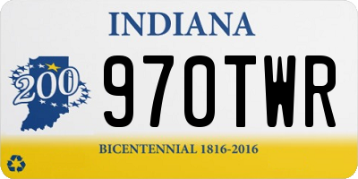 IN license plate 970TWR