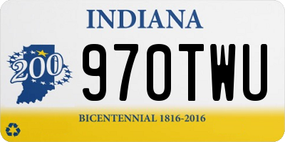 IN license plate 970TWU