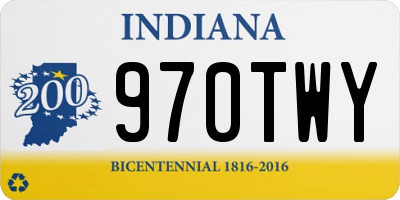 IN license plate 970TWY