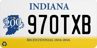 IN license plate 970TXB