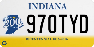 IN license plate 970TYD