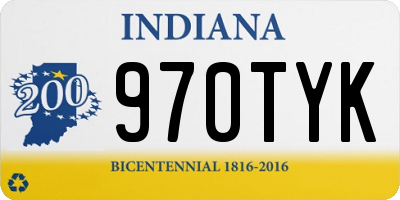 IN license plate 970TYK