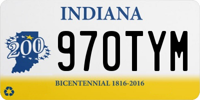 IN license plate 970TYM