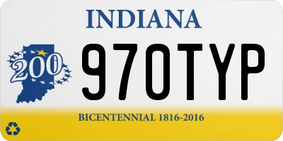 IN license plate 970TYP