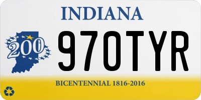 IN license plate 970TYR