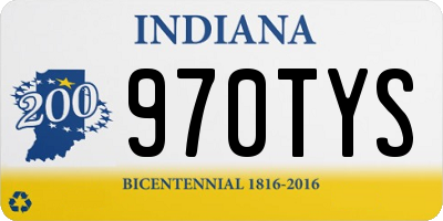 IN license plate 970TYS