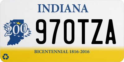 IN license plate 970TZA