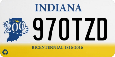 IN license plate 970TZD