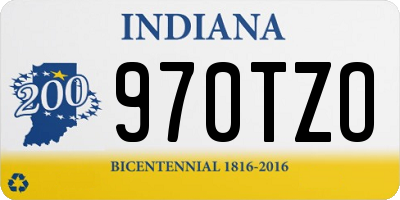 IN license plate 970TZO