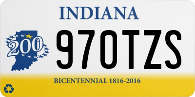 IN license plate 970TZS