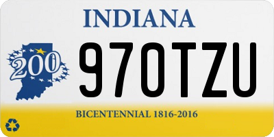 IN license plate 970TZU
