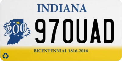 IN license plate 970UAD
