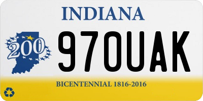 IN license plate 970UAK