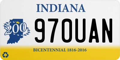IN license plate 970UAN