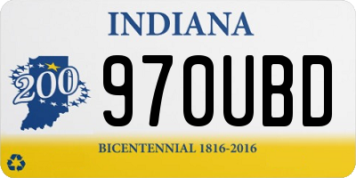 IN license plate 970UBD