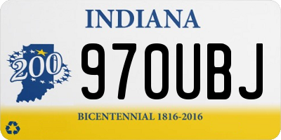 IN license plate 970UBJ
