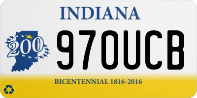 IN license plate 970UCB