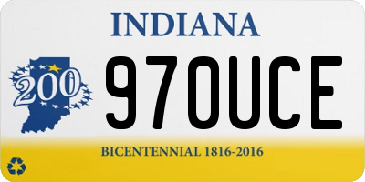 IN license plate 970UCE
