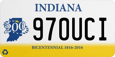 IN license plate 970UCI