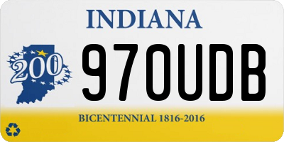 IN license plate 970UDB
