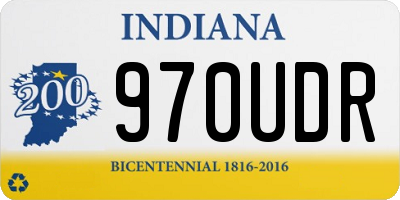 IN license plate 970UDR